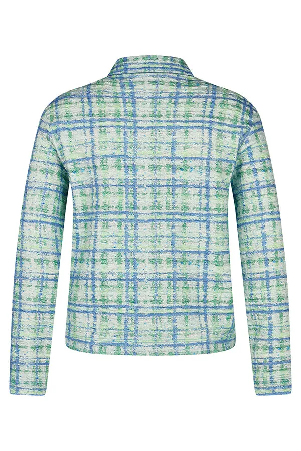 Rabe & LecomteGREEN CHECKERED PRINT BUTTONED JACKET