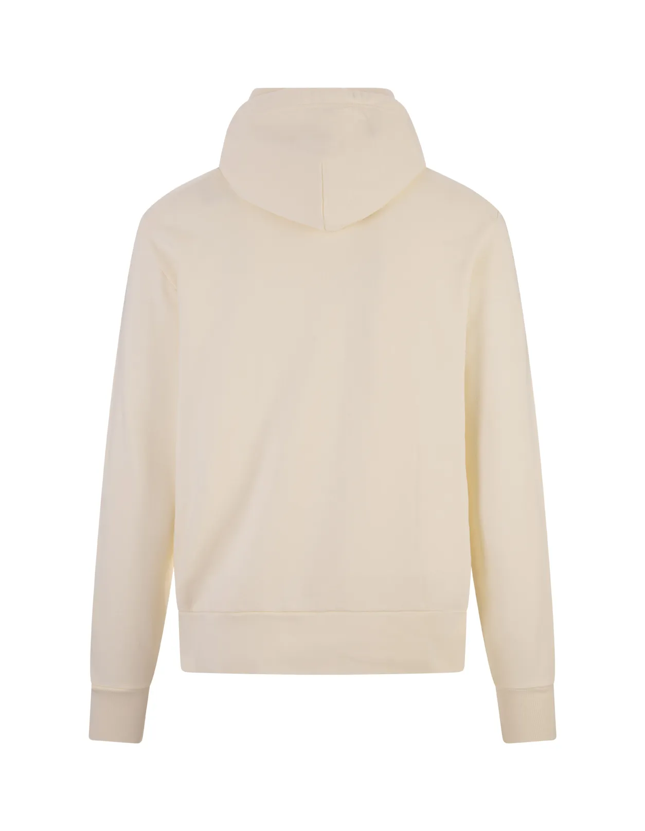 RALPH LAUREN Clubhouse Cream Cotton Loopback Hoodie