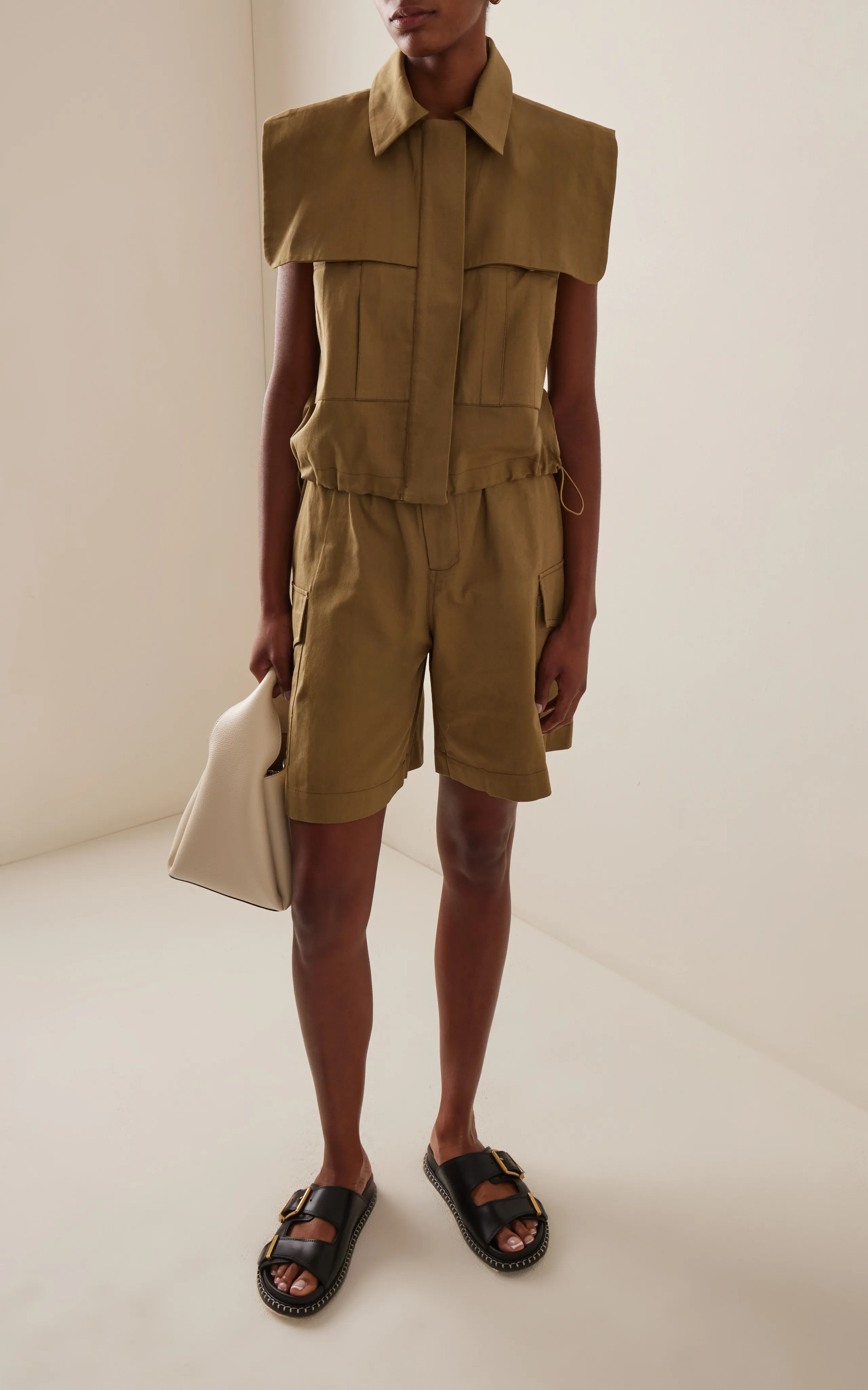 Sea Karina Cropped Cotton Utility Vest