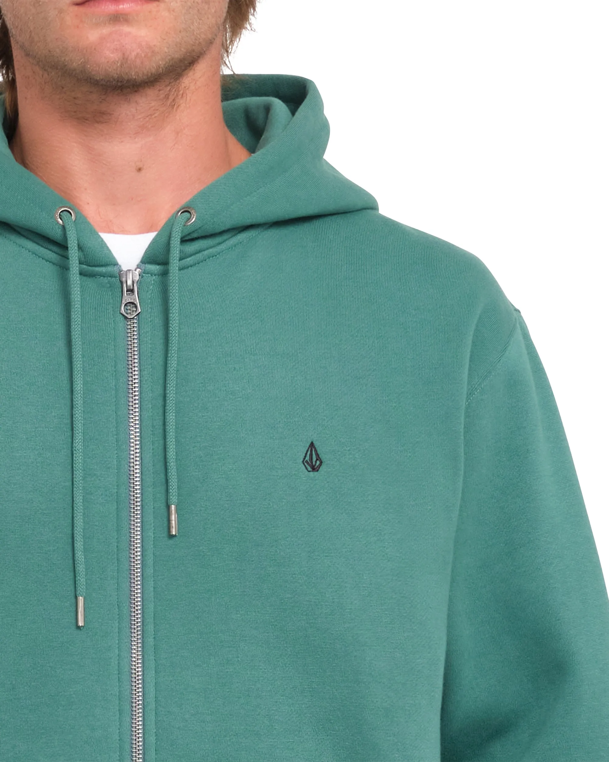 Single Stone Zip Hoodie - Sea Green