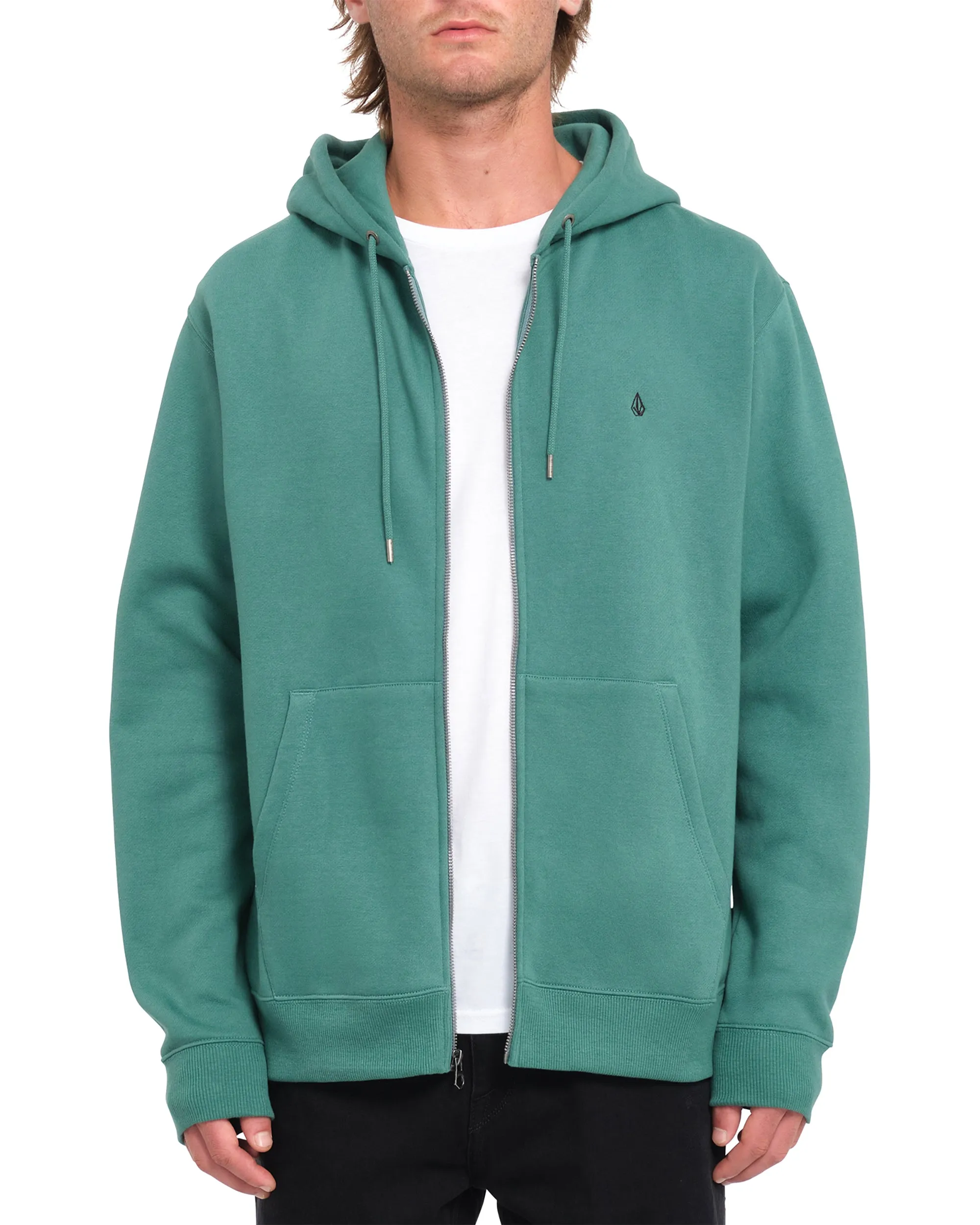 Single Stone Zip Hoodie - Sea Green