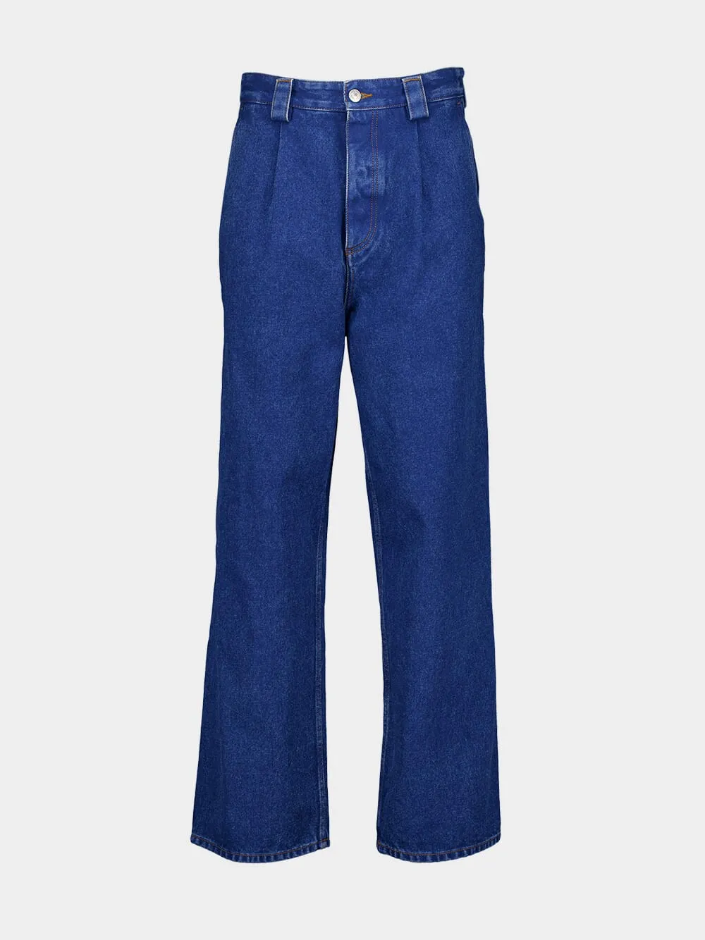 Straight-Leg Denim Trousers