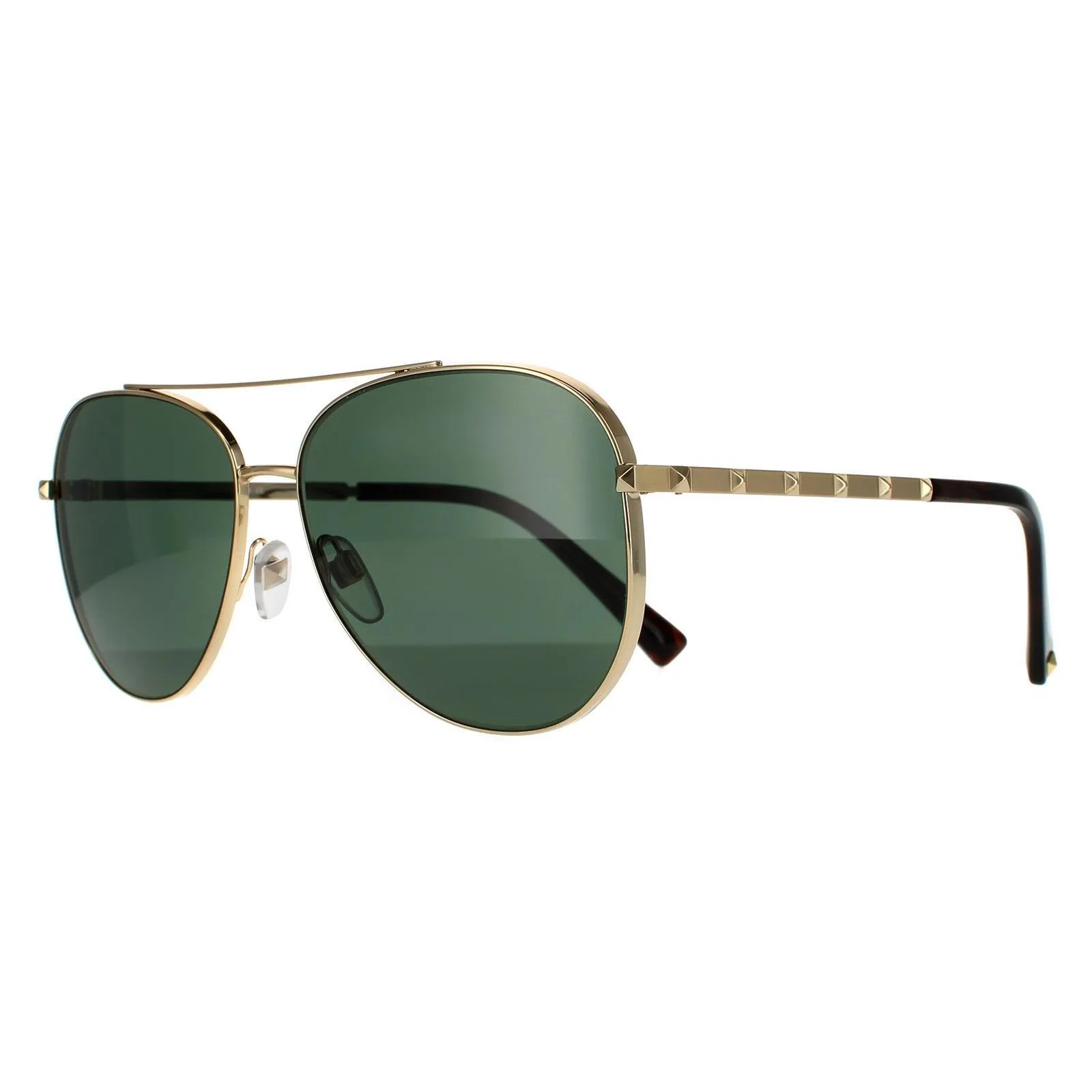 Sunglasses | Aviator Gold Green Sunglasses | Valentino