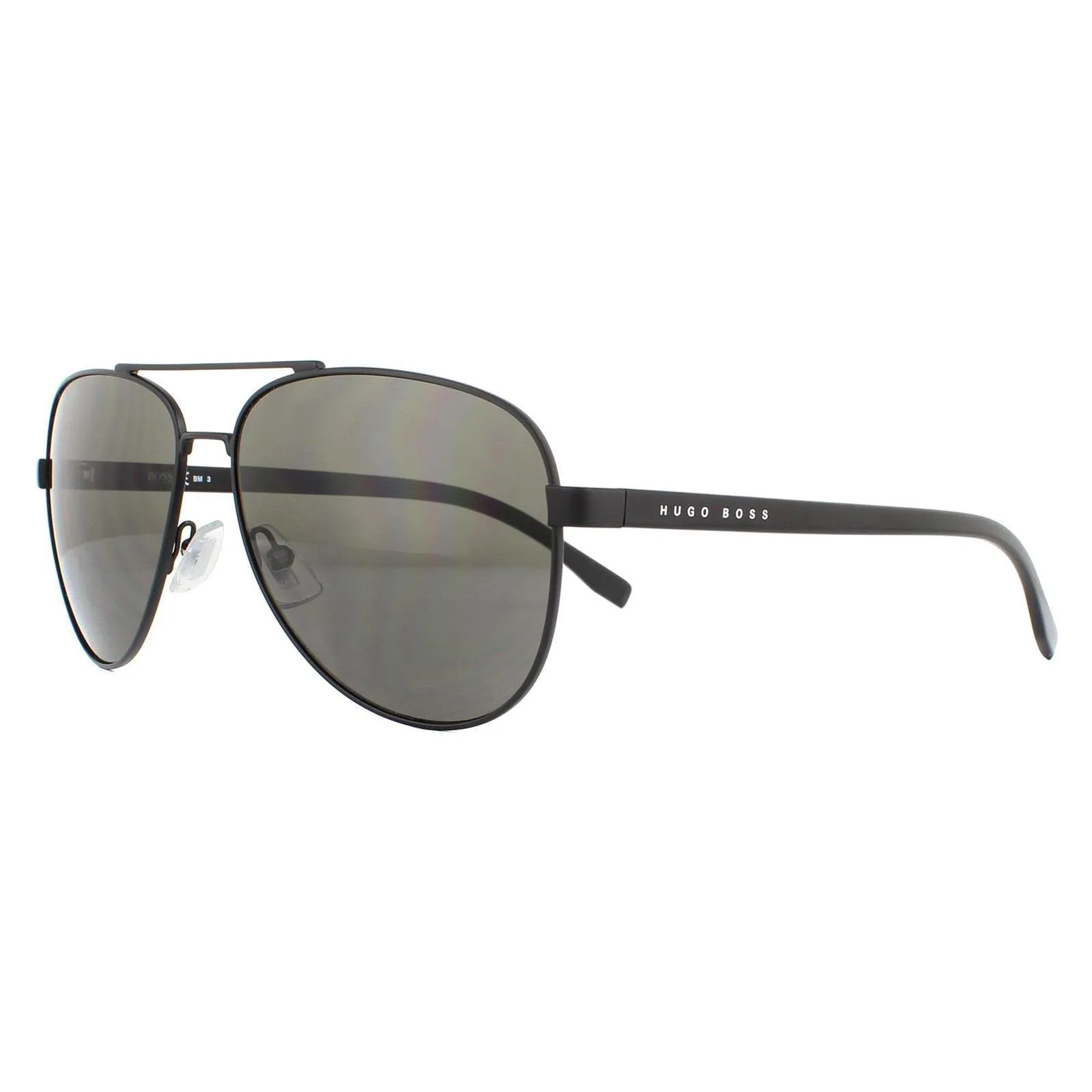 Sunglasses | Aviator Matte Black Grey Sunglasses | Hugo Boss