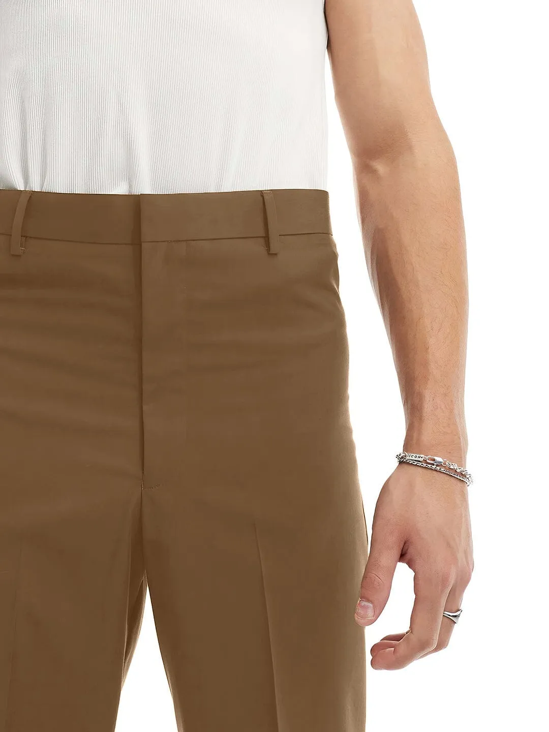 Tan Highwaisted Bell Bottom Trousers