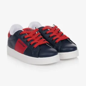 Teen Boys Blue Logo Trainers