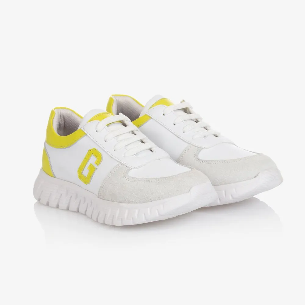 Teen White Leather Trainers