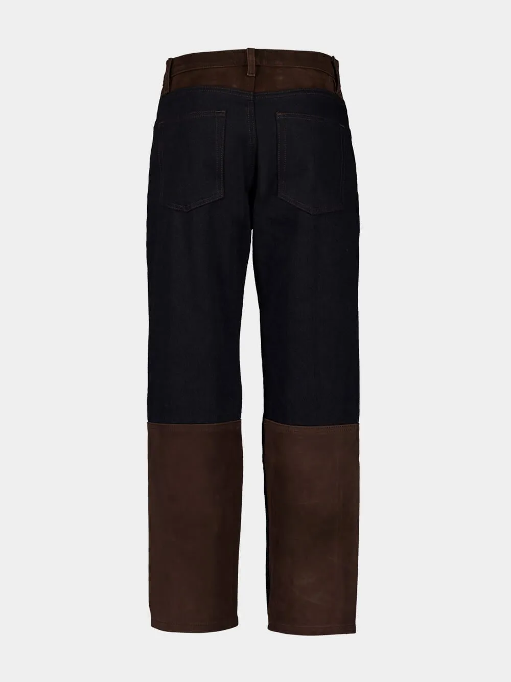 The Equestrian Straight-Leg Suede Trousers