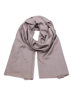 Tory Burch - Taupe Mosaic Logo Jacquard Scarf