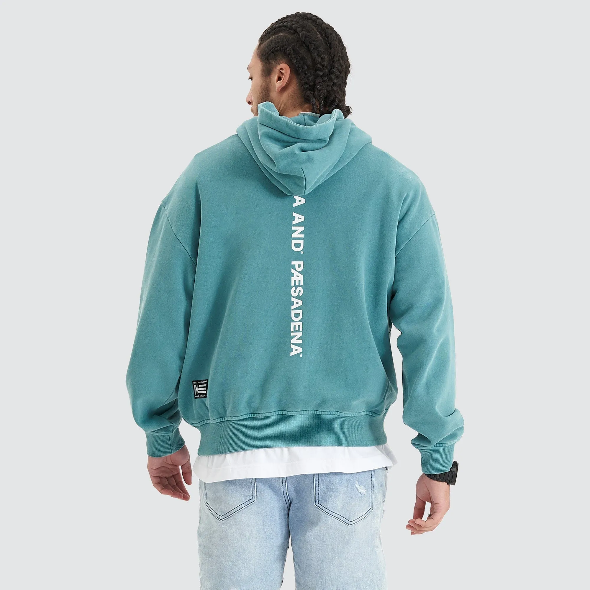 Umpire Heavy Box Fit Hoodie Pigment Teal