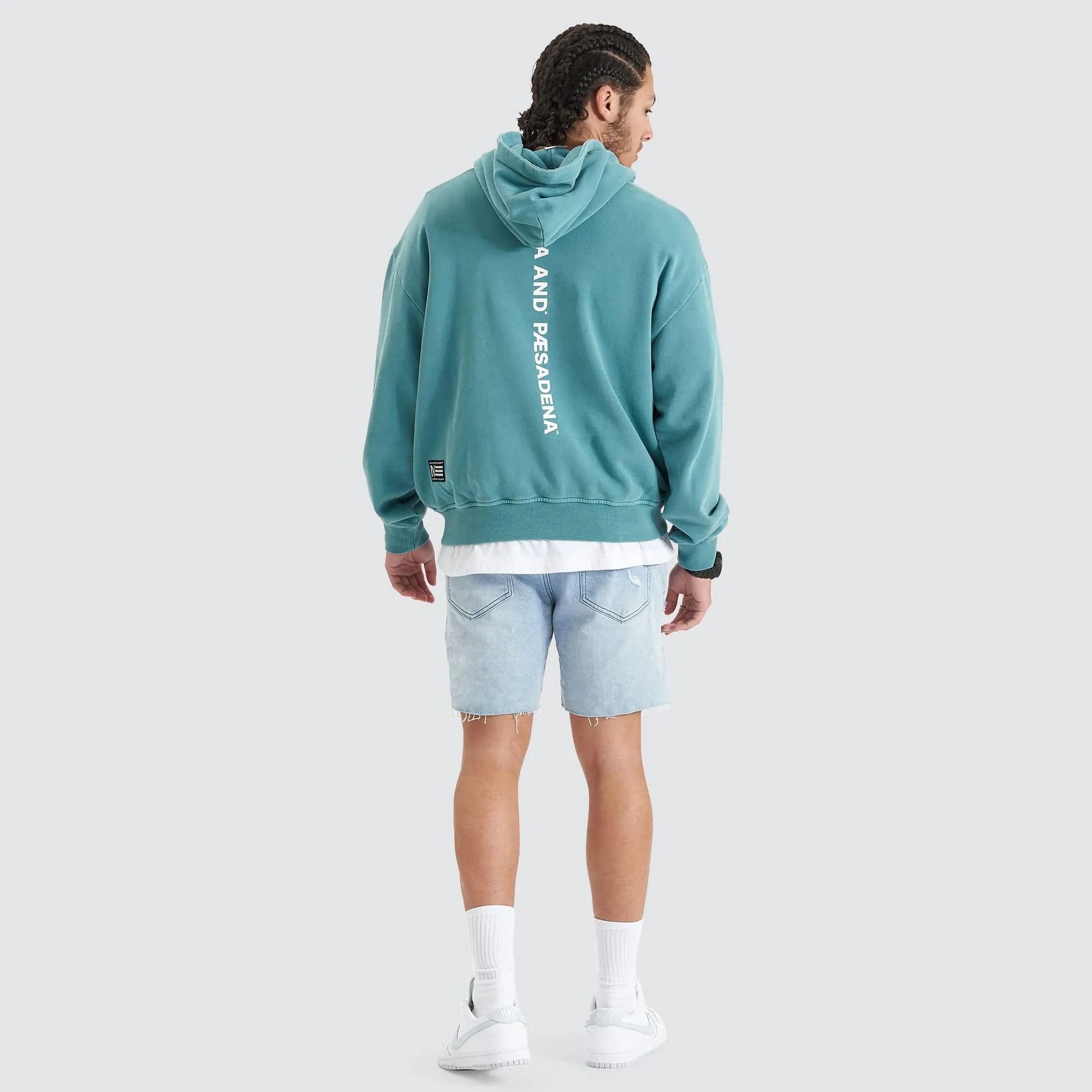 Umpire Heavy Box Fit Hoodie Pigment Teal