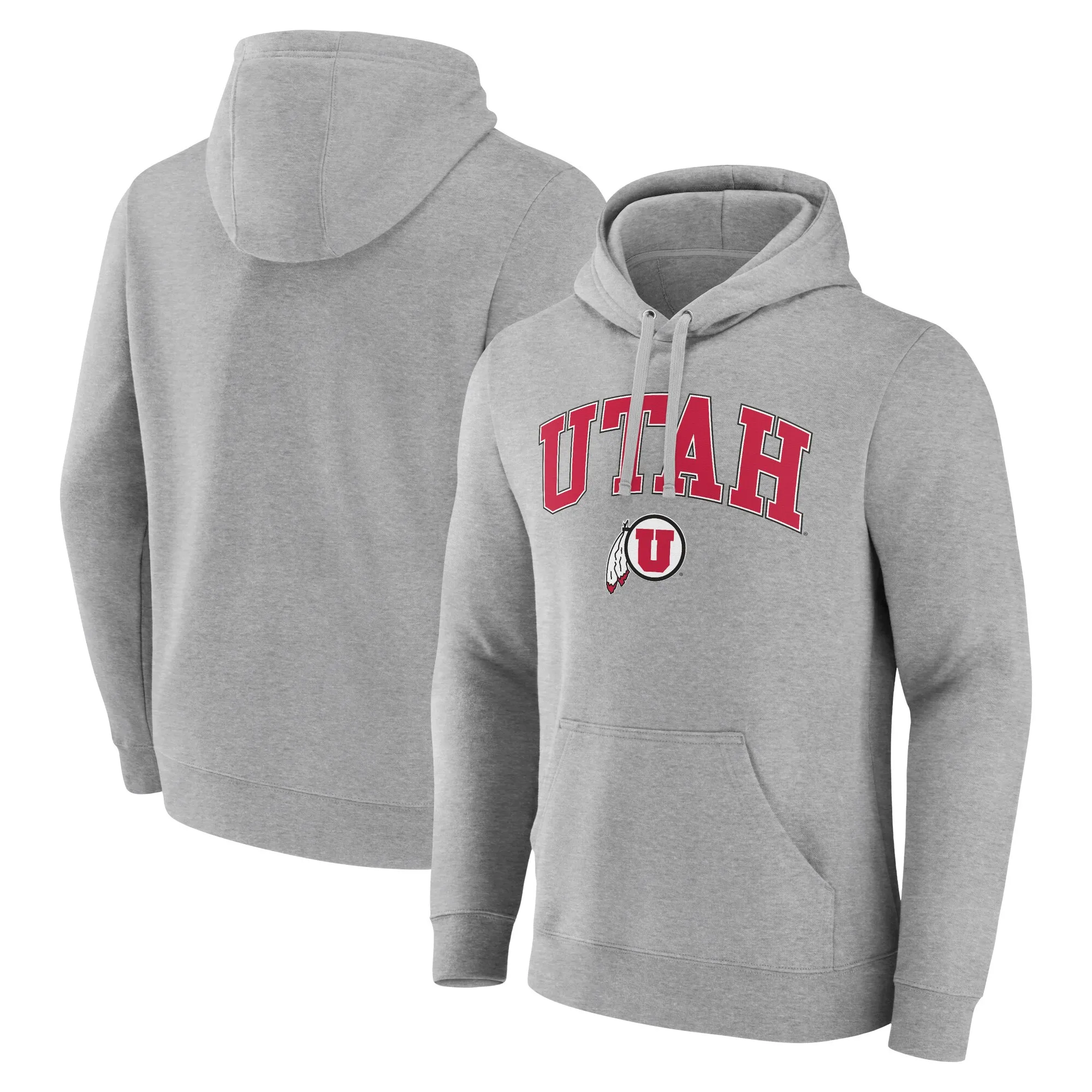 Utah Utes Gray Campus Pullover Hoodie