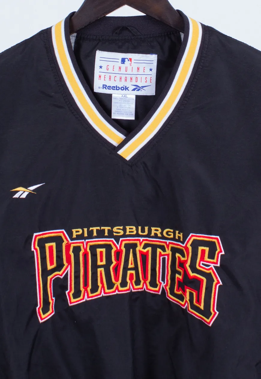 Vintage 90s Reebok Pullover Jacket Baseball Pirates | Boutique Hull