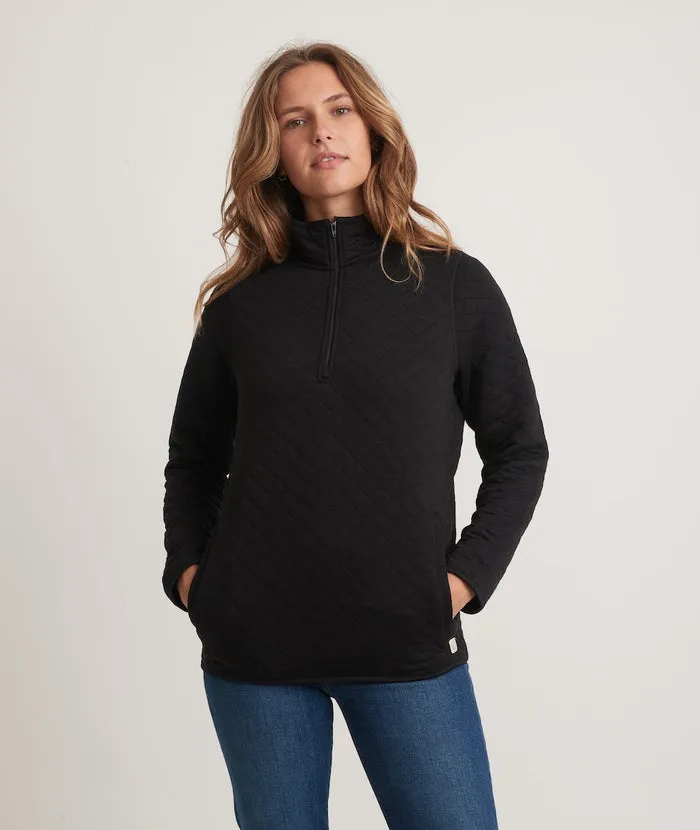 Women's Corbet Quarter Zip Pullover in Black