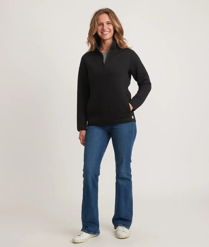 Women's Corbet Quarter Zip Pullover in Black