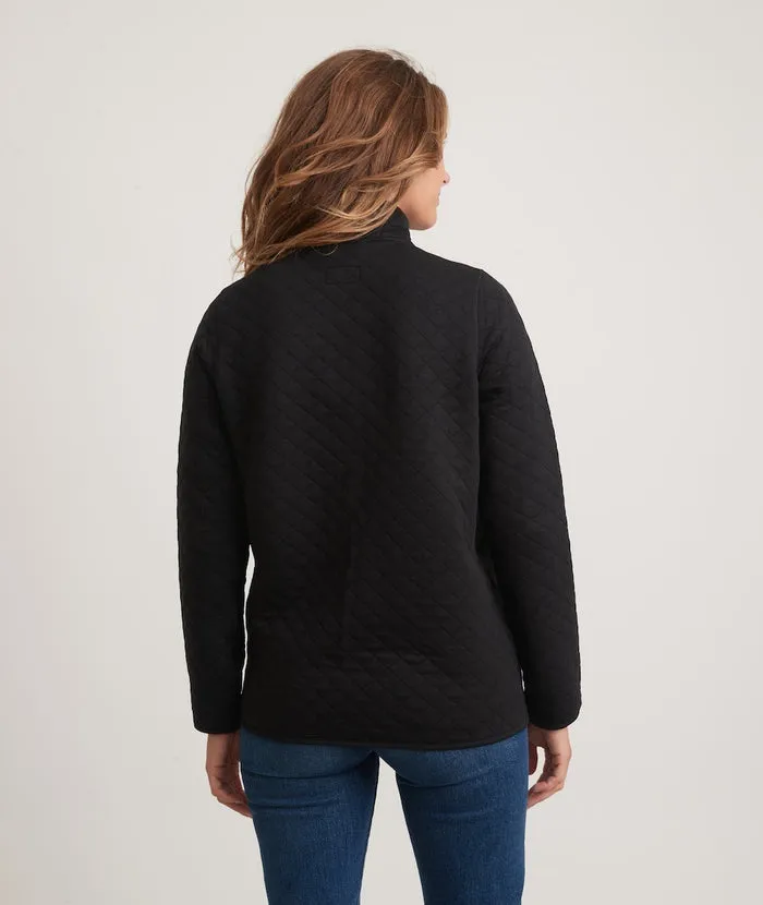 Women's Corbet Quarter Zip Pullover in Black