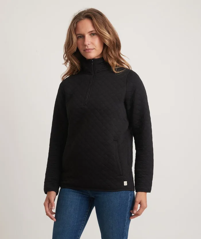 Women's Corbet Quarter Zip Pullover in Black