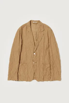 Wrinkled Washed Finx Twill Jacket - Brown