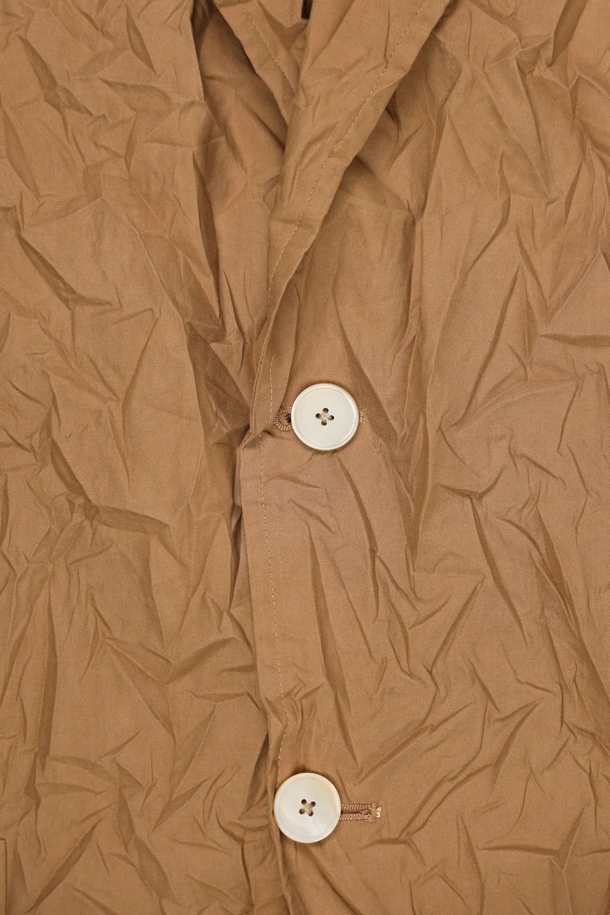 Wrinkled Washed Finx Twill Jacket - Brown